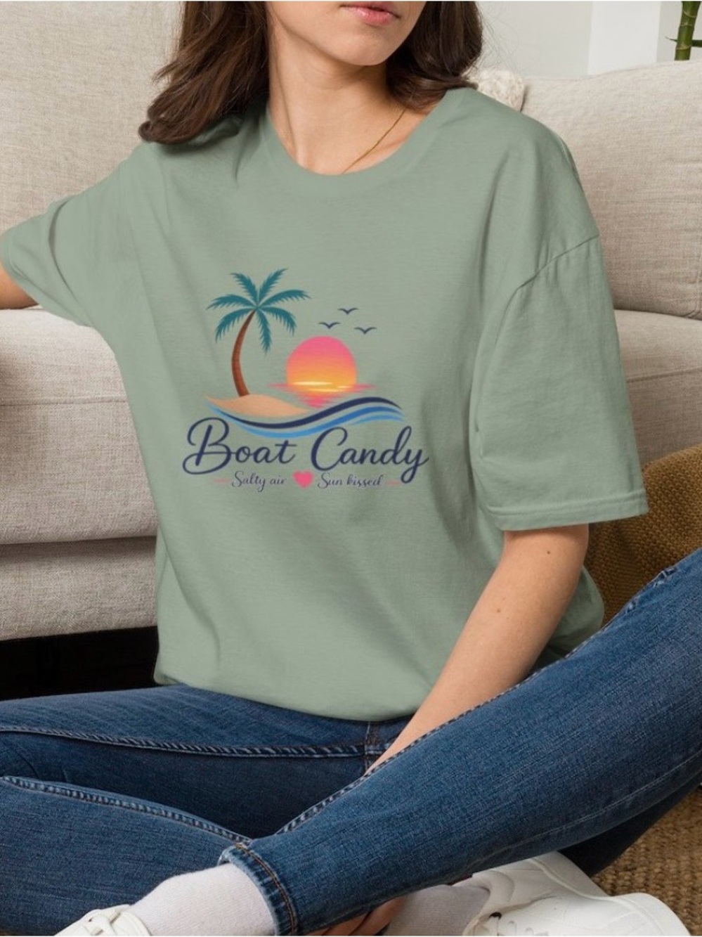 🍭🍬 BOAT CANDY 🍬🍭 Fun Beach/Boat Graphic Unisex Tee